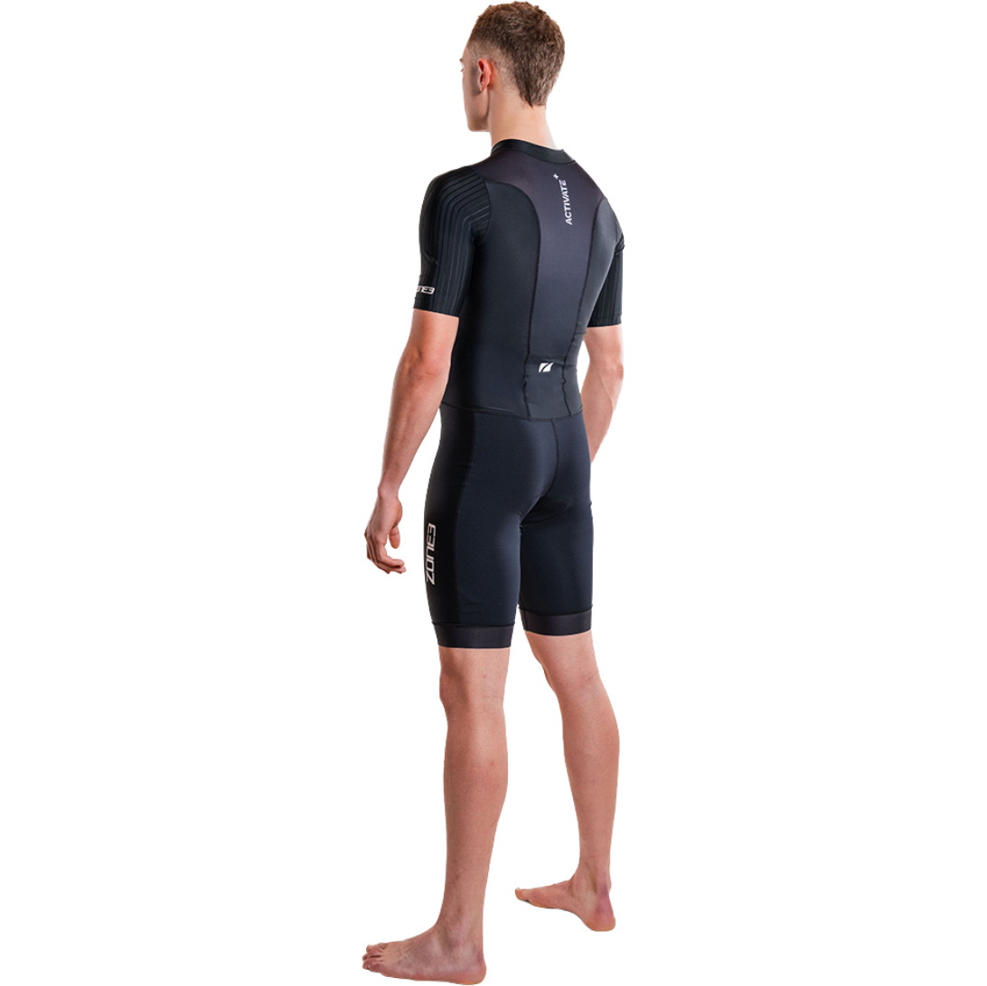 2026 ZONE3 Mens Activate+ Short Sleeve Trisuit TS26MACTP101 - Black